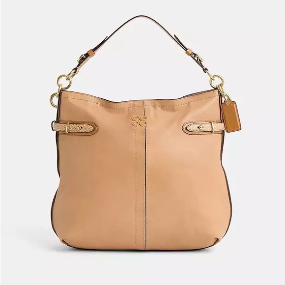 ❤️🔥BOGO FREE Authentic Coach Elevated Collette Gold Metallic Leather Bag Tote - Picture 2 of 6